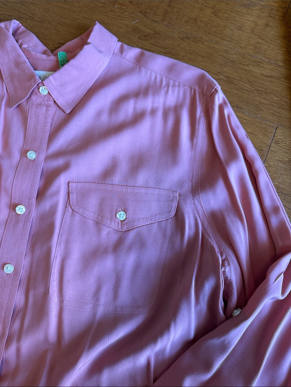 Loft Classic Button-Down Salmon  Shirt